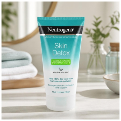 Neutrogena Skin Detox Masque Argile Purifiant 2en1 150 ml