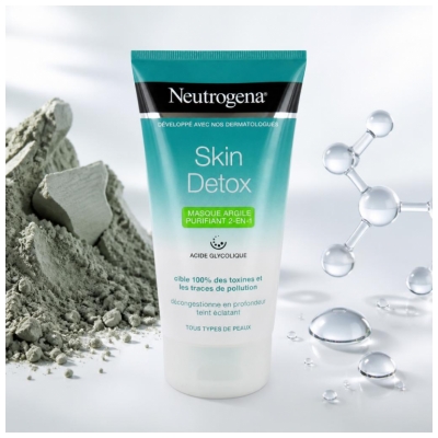 Neutrogena Skin Detox Masque Argile Purifiant 2en1 150 ml