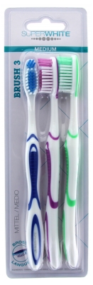 Superwhite Brush 3 3 Medium Toothbrushes