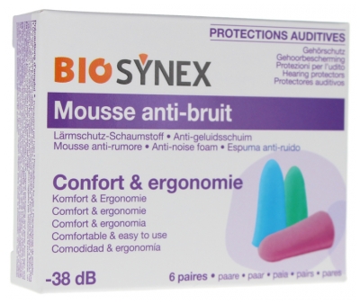 Biosynex Protection Auditive Mousse 6 Paires