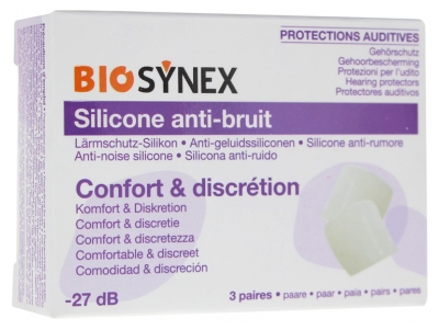 Biosynex Silikon-Gehörschutz Klar 3 Paare