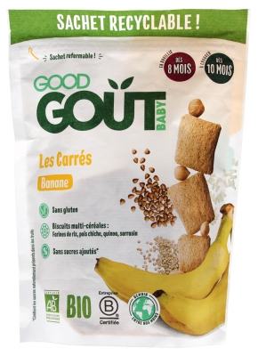 Good Goût Banana Squares From 8 Months Organic 50 g