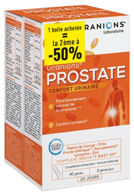 Granions Prostate Lot de 2 x 40 Gélules