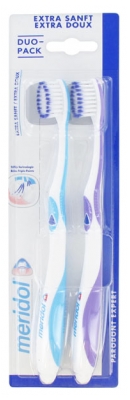 Meridol Parodont Expert Duo Pack Extra Soft Toothbrush - Colour: Blue and Purple