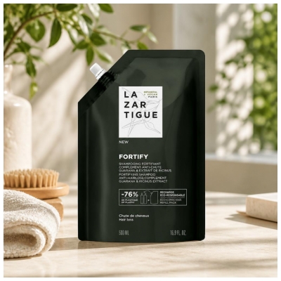 Lazartigue Fortify Stärkendes Shampoo Ergänzung Anti-Fall Öko-Recharge 500 ml