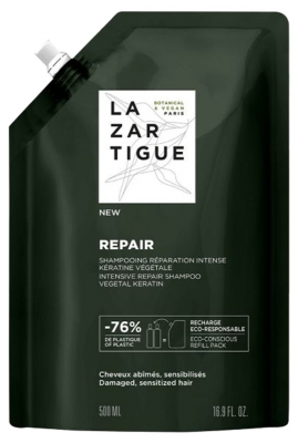 Lazartigue Repair Shampoing Réparation Intense Éco-Recharge 500 ml