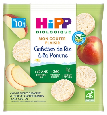 HiPP Mon Goûter Plaisir Jabłkowe Ciastka Ryżowe od 10 Miesiąca Organic 30 g