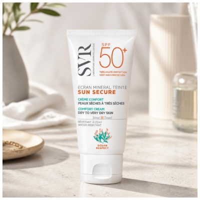 SVR Sun Secure Ecran Mineral Colorat SPF50+ Pentru Piele Uscată spre Foarte Uscată 60 g