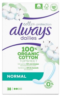 Always Dailies Algodón Protección Normal 38 Salvaslips