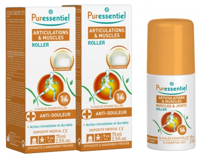 Puressentiel Joints Roller with 14 Essential Oils 2 x 75ml