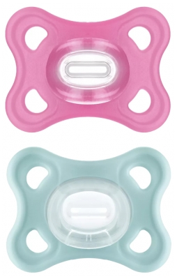 MAM Comfort 2 Silicon Soothers 2-6 Months - Colour: Pink