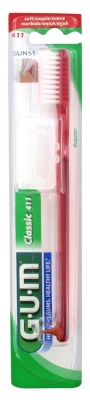 GUM Toothbrush Classic 411 - Colour: Red