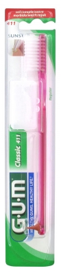 GUM Spazzolino da Denti Classic 411 - Colore: Rosa