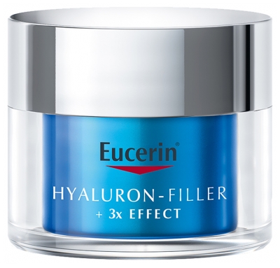 Eucerin Hyaluron-Filler + 3x Effect Gel-Crème Soin de Nuit Booster d'Hydratation 50 ml