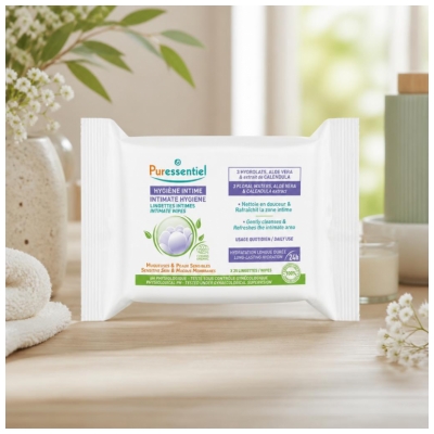 Puressentiel Ekologiczne Chusteczki Intymne 25 szt