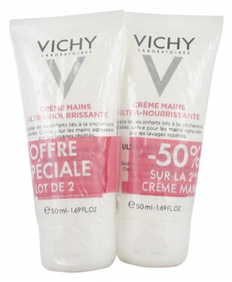 Vichy Crème Mains Ultra-Nourrissante Lot de 2 x 50 ml