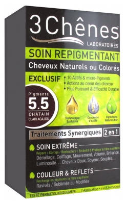 Les 3 Chênes Soin Repigmentant Cheveux Naturels ou Colorés - Coloration : 5.5 Châtain Clair Acajou