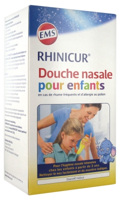 Rhinicur Prysznic do Nosa dla Dzieci + Sole do Płukania Nosa dla Dzieci 4 Opak