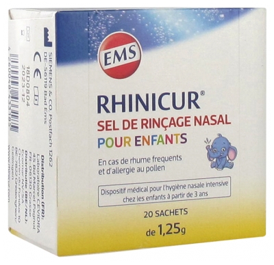 Rhinicur Sal de Lavagem Nasal para Crianças 20 saquetas