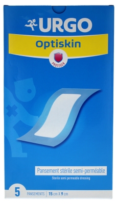 Urgo Optiskin Sterilt Semipermeabelt Plåster 15 x 9 cm 5 Plåster