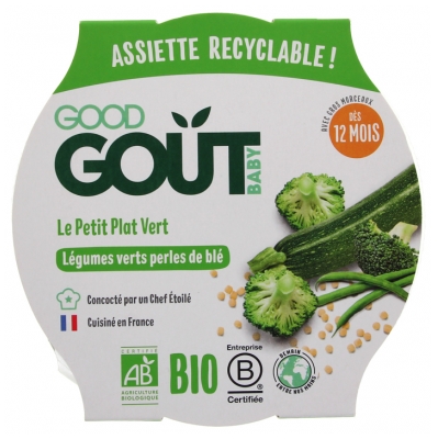 Good Goût Le Petit Plat Vert Légumes Verts Perles de Blé dès 12 Mois Bio 220 g