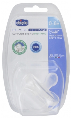 Chicco Physio Forma Soft Silicone Soother 0-6 Months - Colour: Transparent