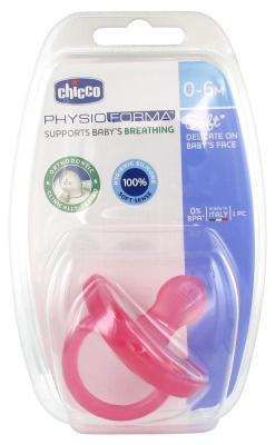 Chicco Physio Forma Soft Silicone Soother 0-6 Months - Colour: Pink