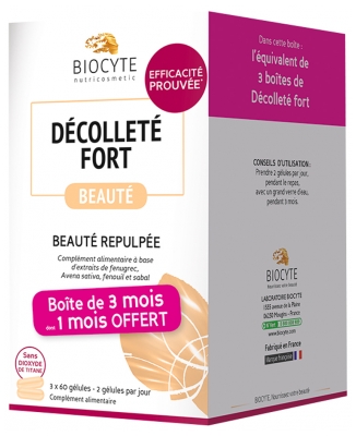 Biocyte Décolleté Fort Lot de 3 x 60 Capsules