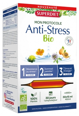 Superdiet Anti-Stress Protocol Organic 30 Ampułek