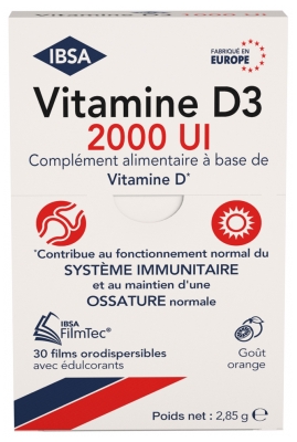 IBSA Vitamina D3 2000 UI 30 Pellicole Orodispersibili