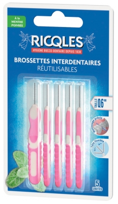 Ricqlès 5 Cepillos Interdentales Reutilizables
