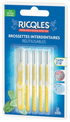 Ricqlès 5 Återanvändbara Mellanrumsborstar - Storlek: 1,3 mm