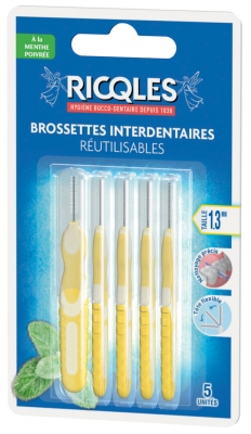 Ricqlès 5 Reusable Interdental Brushes - Size: 1,3mm