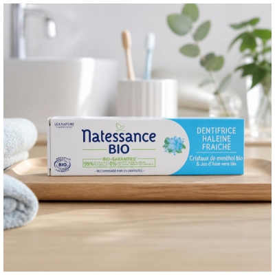 Pasta de dinți Natessance Respirație Proaspătă Bio 75 ml