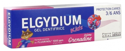 Elgydium Kids Dentifricio Gel Protezione Carie 3/6 Anni 50 ml - Aroma: Grenadine
