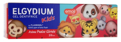 Elgydium Kids Pasta do Zębów w żelu Ochrona Przed Próchnicą 3/6 lat 50 ml - Aromat: Mroźona truskawka