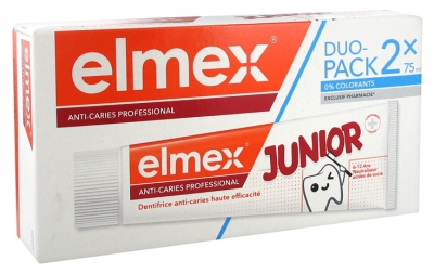 Elmex Zahnpasta Anti-Karies Professional Junior 2 x 75 ml Packung