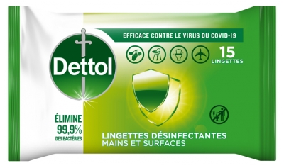 Dettol Disinfecting Hand and Surface Wipes 15 Wipes