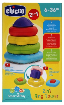Chicco Smart2Play Stapelbara ringar 2-i-1 6-36 Månader