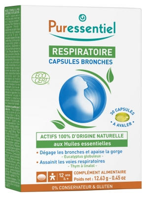 Puressentiel Respiratoire Kapselit Keuhkoputkille Bio 30 Kapselia