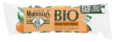 Le Petit Marseillais Gel Douche Énergisant Orange Pamplemousse Eco Recharge Bio 250 ml