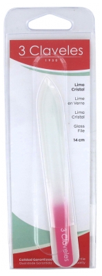 3 Claveles Glass Nail File - Colour: Pink
