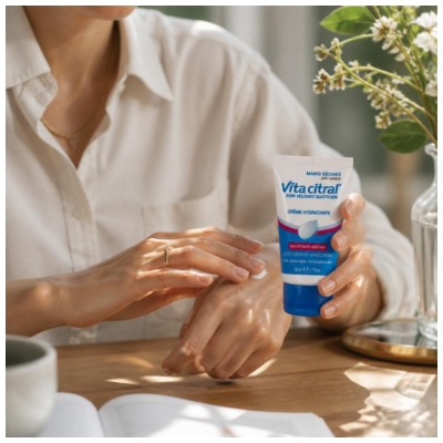 Vita Citral Daglig Fløjlspleje Fugtgivende Håndcreme til Tørre Hænder 50 ml