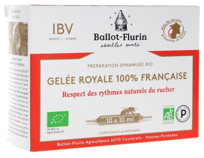 Ballot-Flurin Organiczny Preparat Dynamizowany Royal Jelly 100% Francuski 10 Fiolek