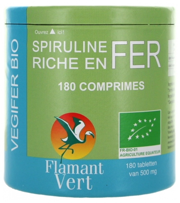 Flamant Vert Végifer 500 mg Bio 180 Comprimés