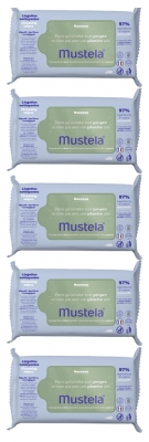 Mustela Toallitas Limpiadoras de Aguacate Lote de 5 x 60 Toallitas
