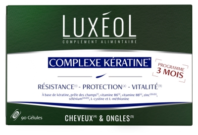 Luxéol Keratin Complex Hair and Nails 90 Capsules