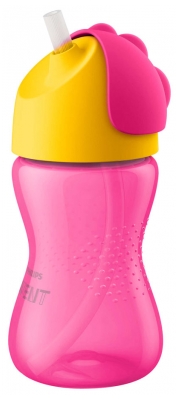 Avent Straw Cup 300ml 12 Months and + - Colour: Pink