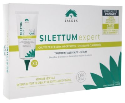 Jaldes Silettum Expert Sérum Chutes de Cheveux Importantes - Chevelures Clairsemées 3 x 40 ml