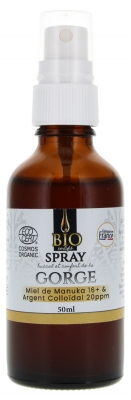 Dr. Theiss Organic Manuka Honey Throat Spray 16+ and Colloidal Silver 20 ppm 50ml